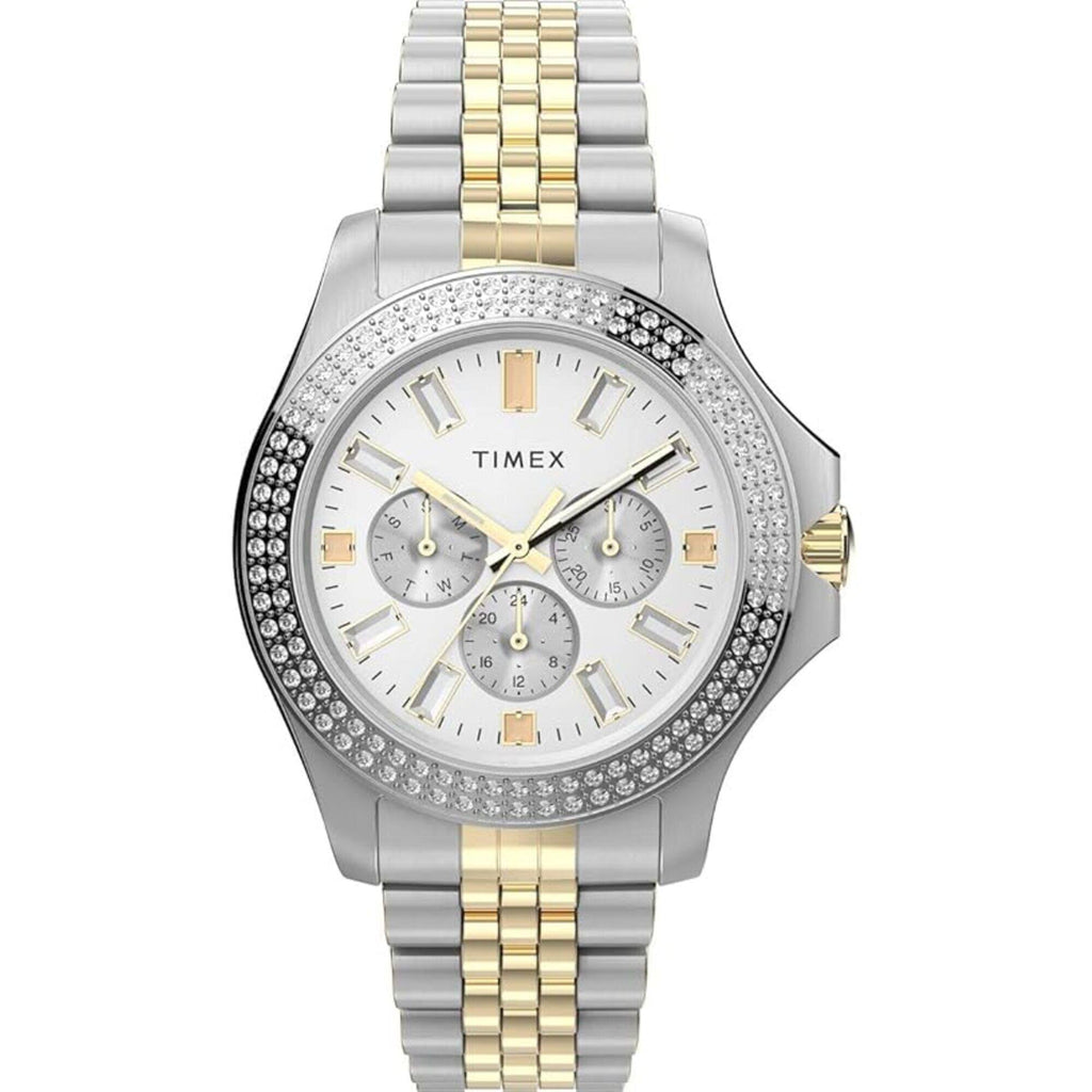 Timex Women's Watch - Silver Dial Two Tone Stainless Steel Bracelet | TW2V79500VQ