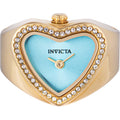 Invicta Women's Mini Ring Watch - Angel Yellow Gold Case Light Blue Dial | 49576