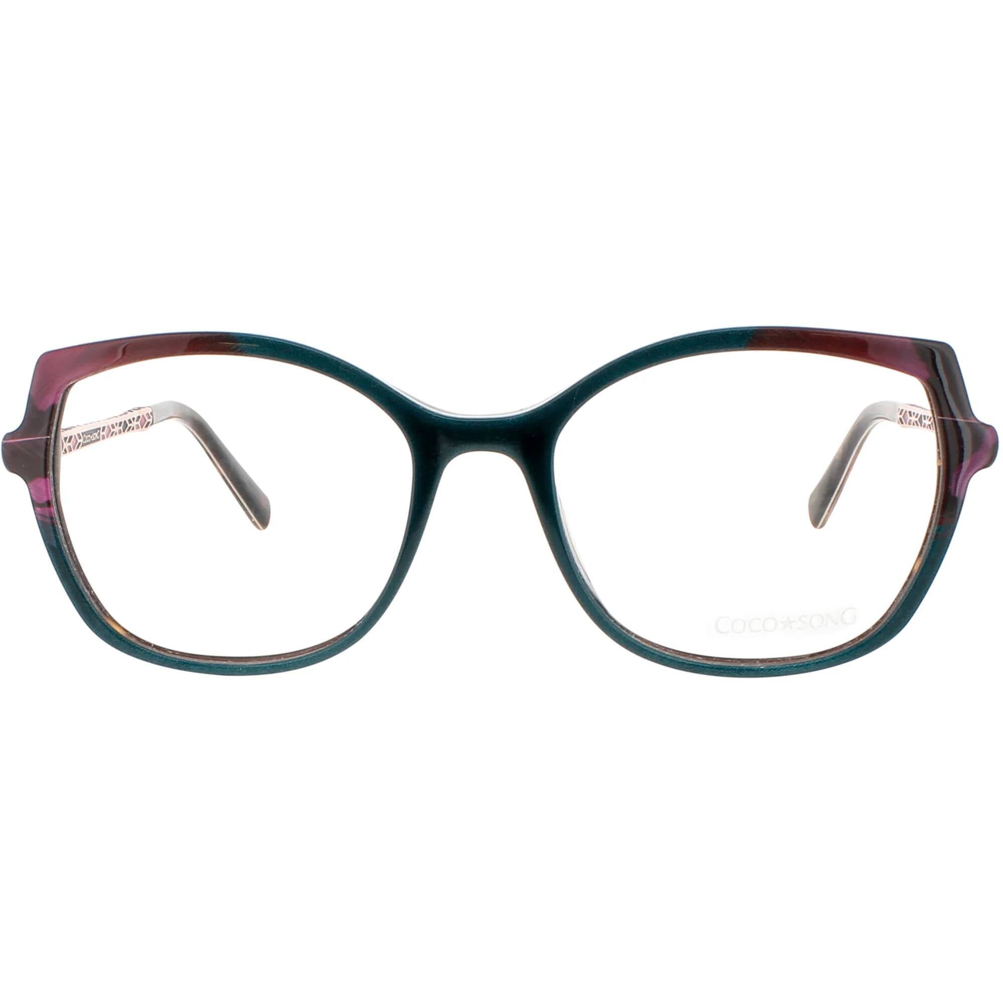 Coco Song Women's Eyeglasses - Green/Red Plastic Butterfly | LONG NIGHT CV249.04-09