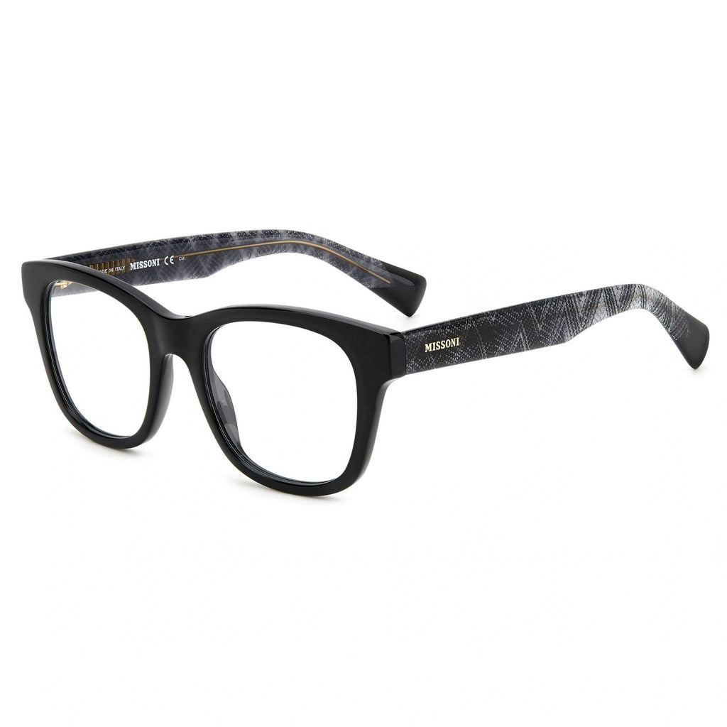 Missoni Women's Eyeglasses - Black Plastic Full Rim Square Shape Frame | MIS 0104 0807