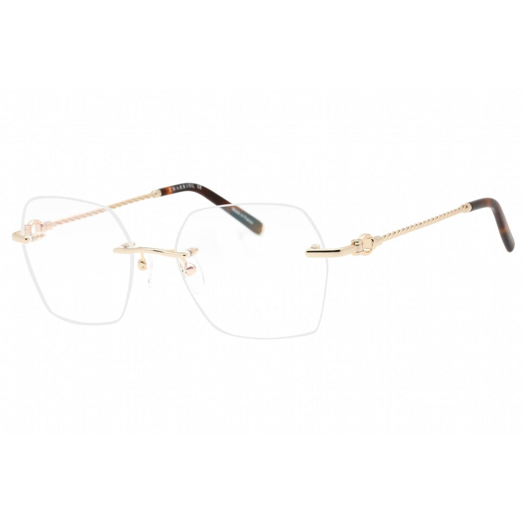Charriol Women's Eyeglasses - Shiny Gold/Tortoise Metal Geometric Frame | PC71069 C01