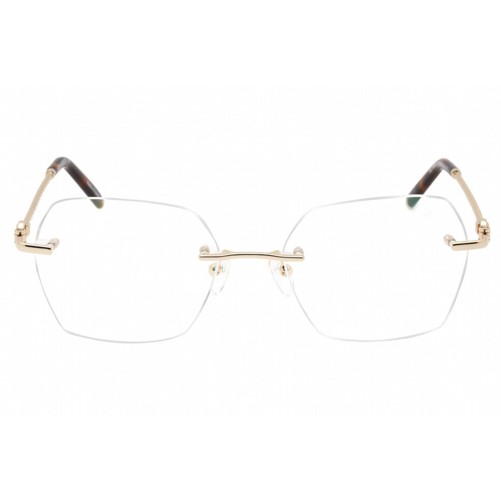 Charriol Women's Eyeglasses - Shiny Gold/Tortoise Metal Geometric Frame | PC71069 C01