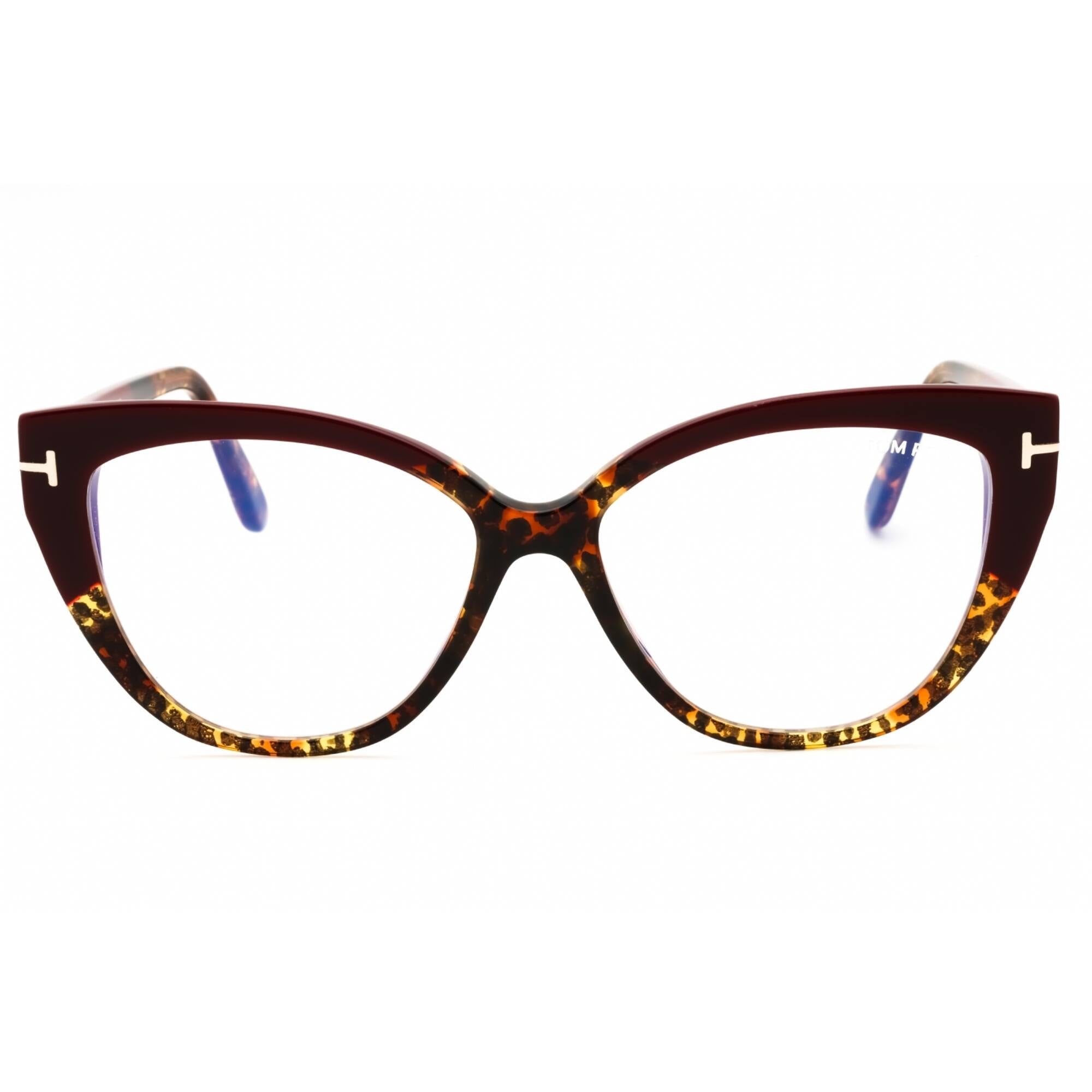Tom Ford Women's Eyeglasses - Havana/Other Acetate Cat Eye Full Rim | FT5673-B 056