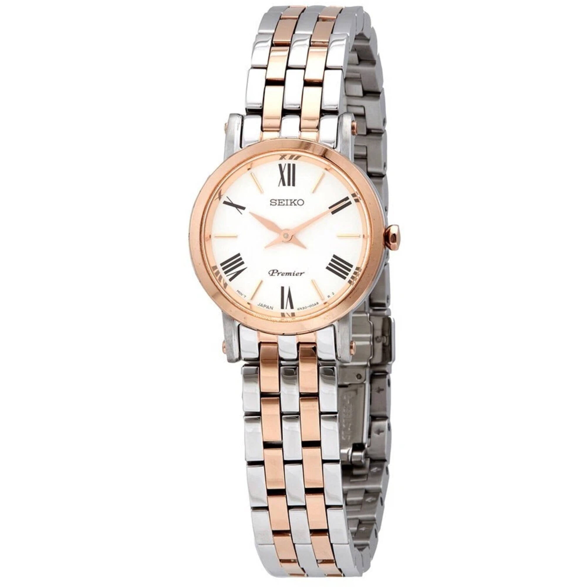 Seiko Women's Watch - Quartz Premier Silver Tone Dial Two Tone Bracelet | SWR028P1