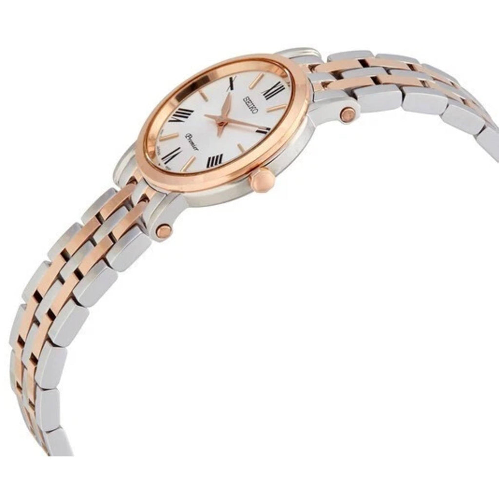 Seiko Women's Watch - Quartz Premier Silver Tone Dial Two Tone Bracelet | SWR028P1