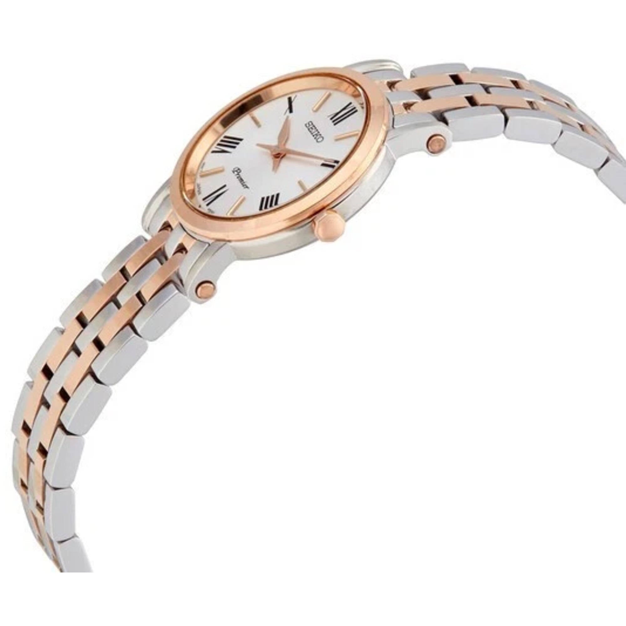 Seiko Women's Watch - Quartz Premier Silver Tone Dial Two Tone Bracelet | SWR028P1