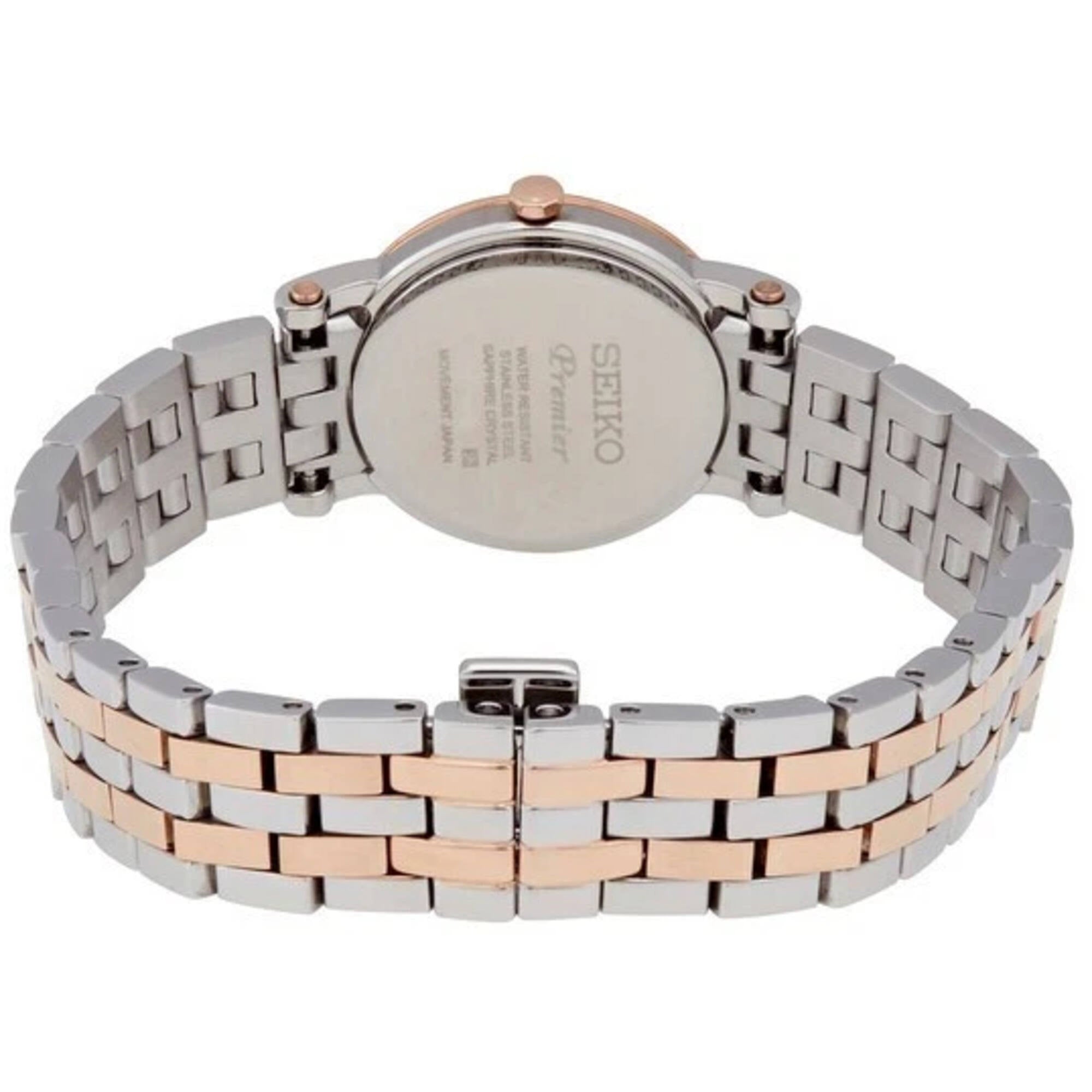 Seiko Women's Watch - Quartz Premier Silver Tone Dial Two Tone Bracelet | SWR028P1