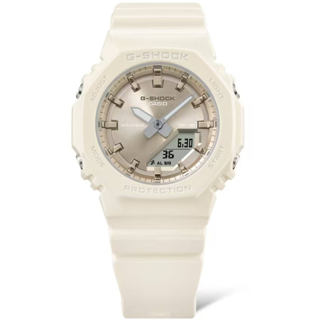 Casio Women's Dive Watch - G-Shock Quartz Ana-Digi White Resin Strap | GMAP2100ST-7A