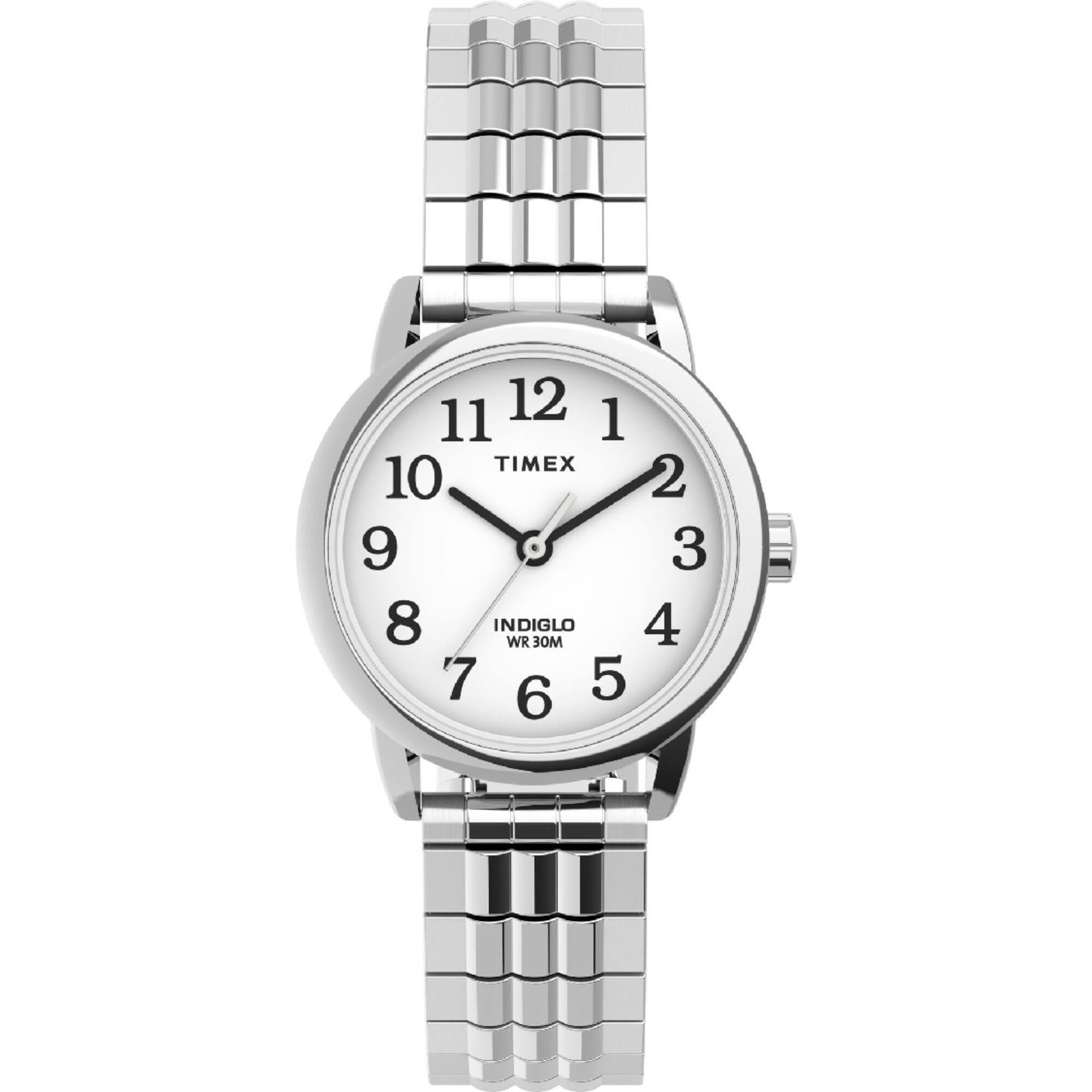 Timex Women's Watch - Easy Reader Quartz White Dial Silver Tone Bracelet | TW2V05800