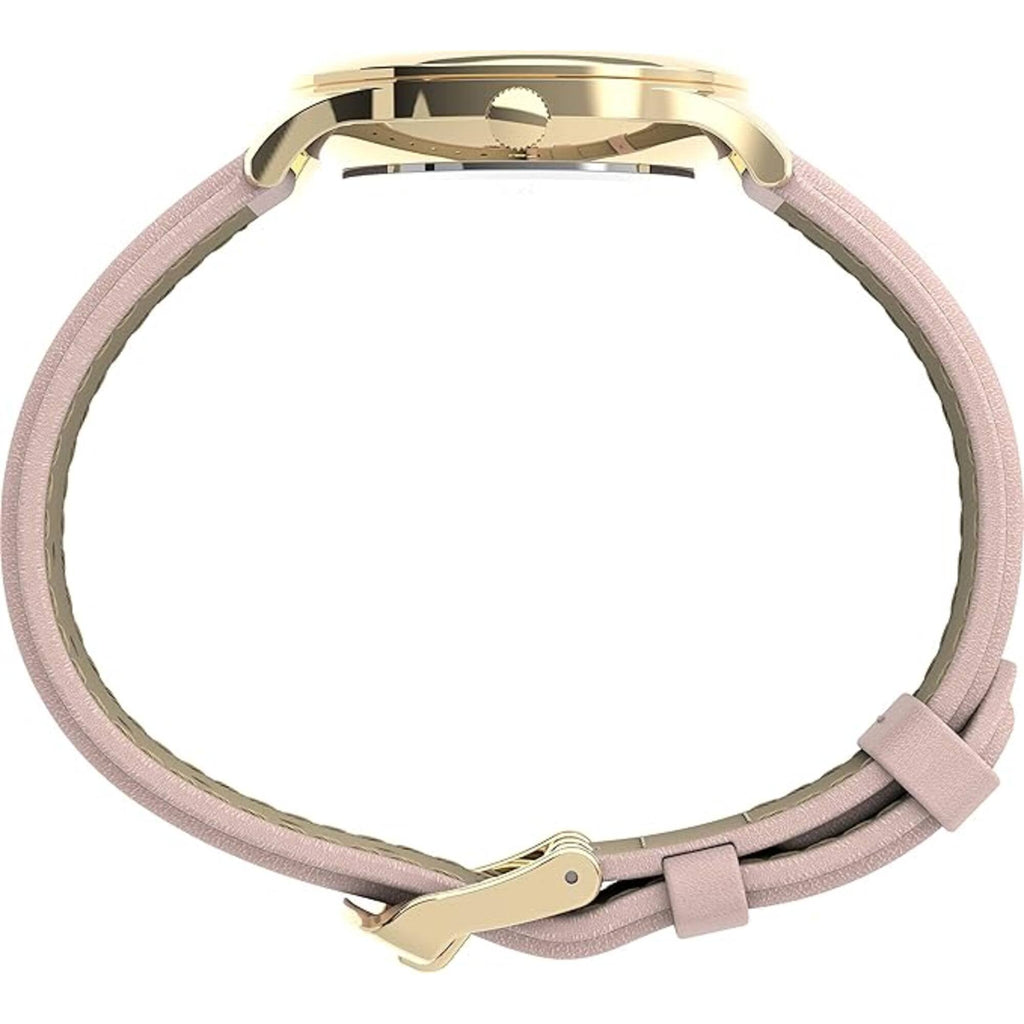 Timex Women's Watch - Easy Reader Quartz White Dial Pink Leather Strap | TW2V25200