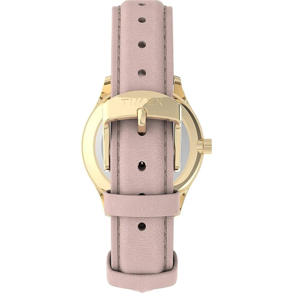 Timex Women's Watch - Easy Reader Quartz White Dial Pink Leather Strap | TW2V25200