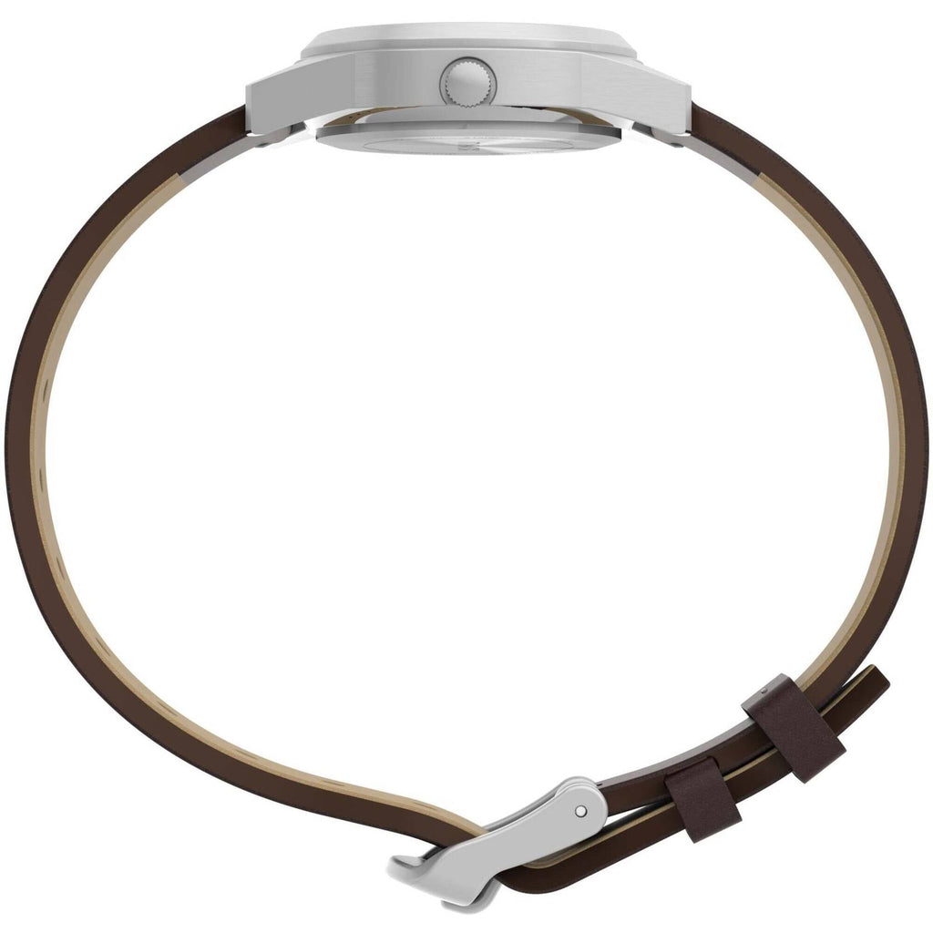 Timex Women's Watch - Expedition Quartz Cream Dial Brown Leather Strap | TW4B25600