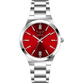Invicta Women's Watch - Celestial Quartz Red Dial Silver Alloy Bracelet | 69056