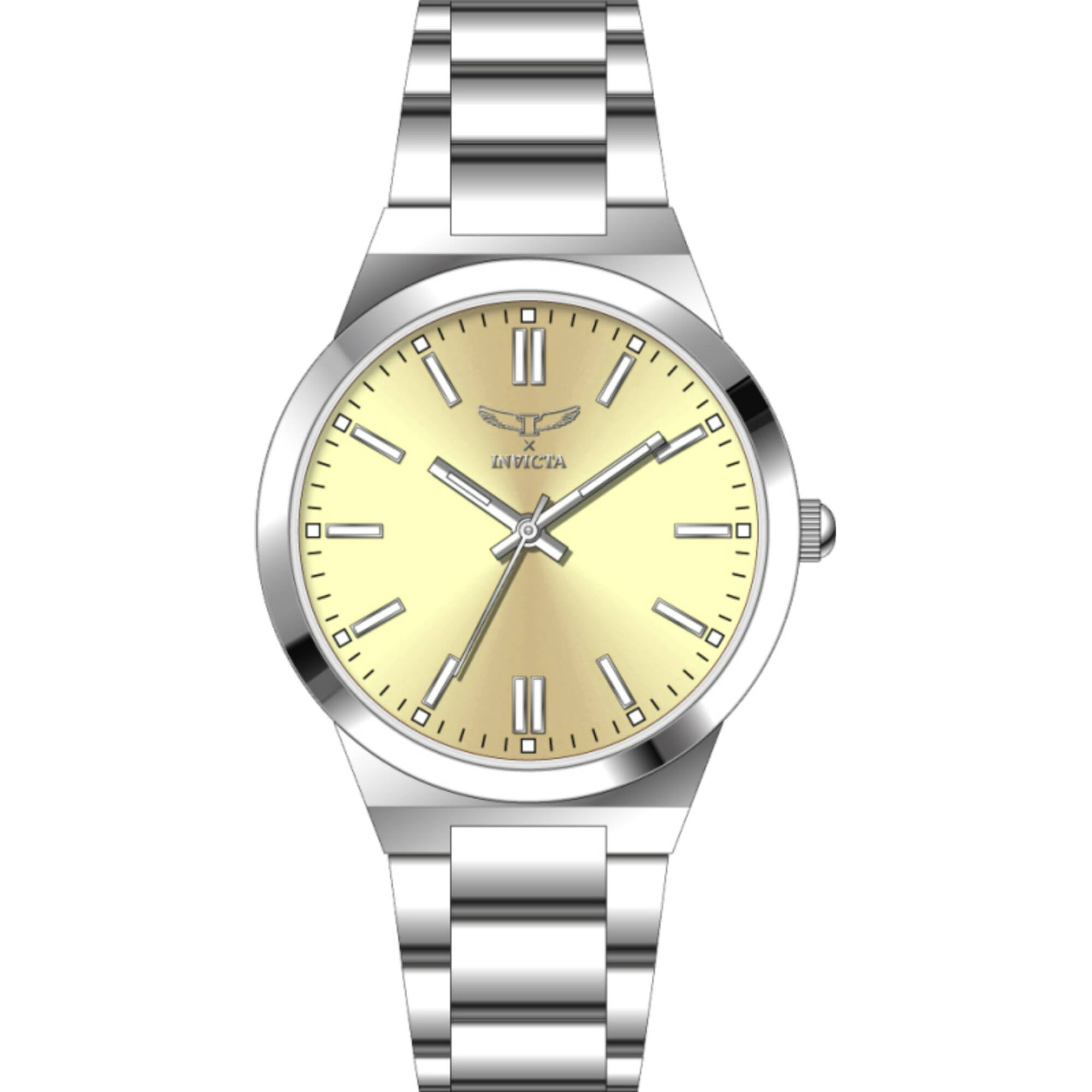 Invicta Women's Watch - Celestial Gold Tone Dial Silver Alloy Bracelet | 69057