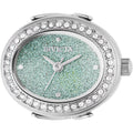 Invicta Women's Mini Ring Watch - Angel Green Glitter Dial Steel Bracelet | 49597
