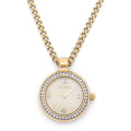 Invicta Women's Necklace Watch - Mini Angel MOP Dial Crystal Yellow Gold Case | 49932
