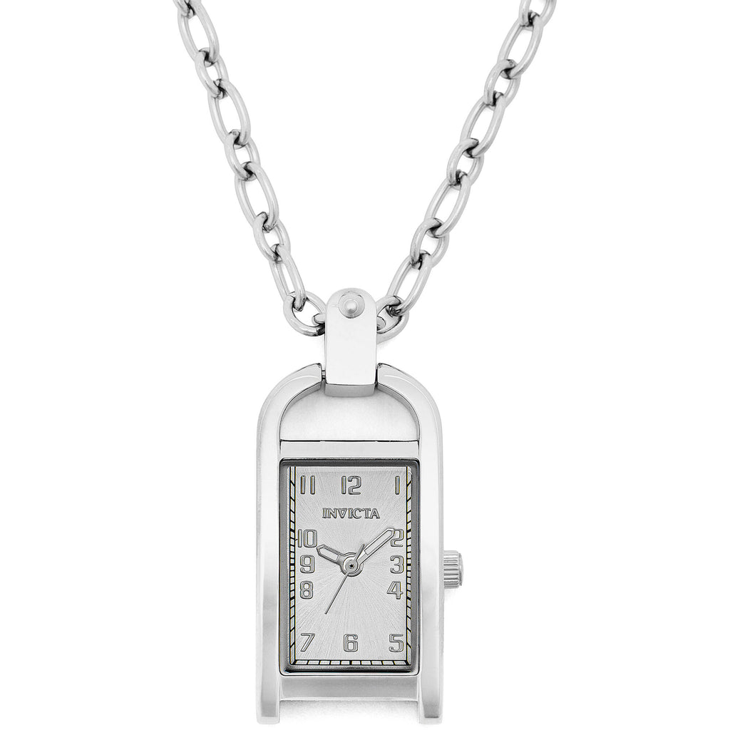 Invicta Women's Necklace Watch - Mini Angel Silver Tone Rectangular Case | 49934