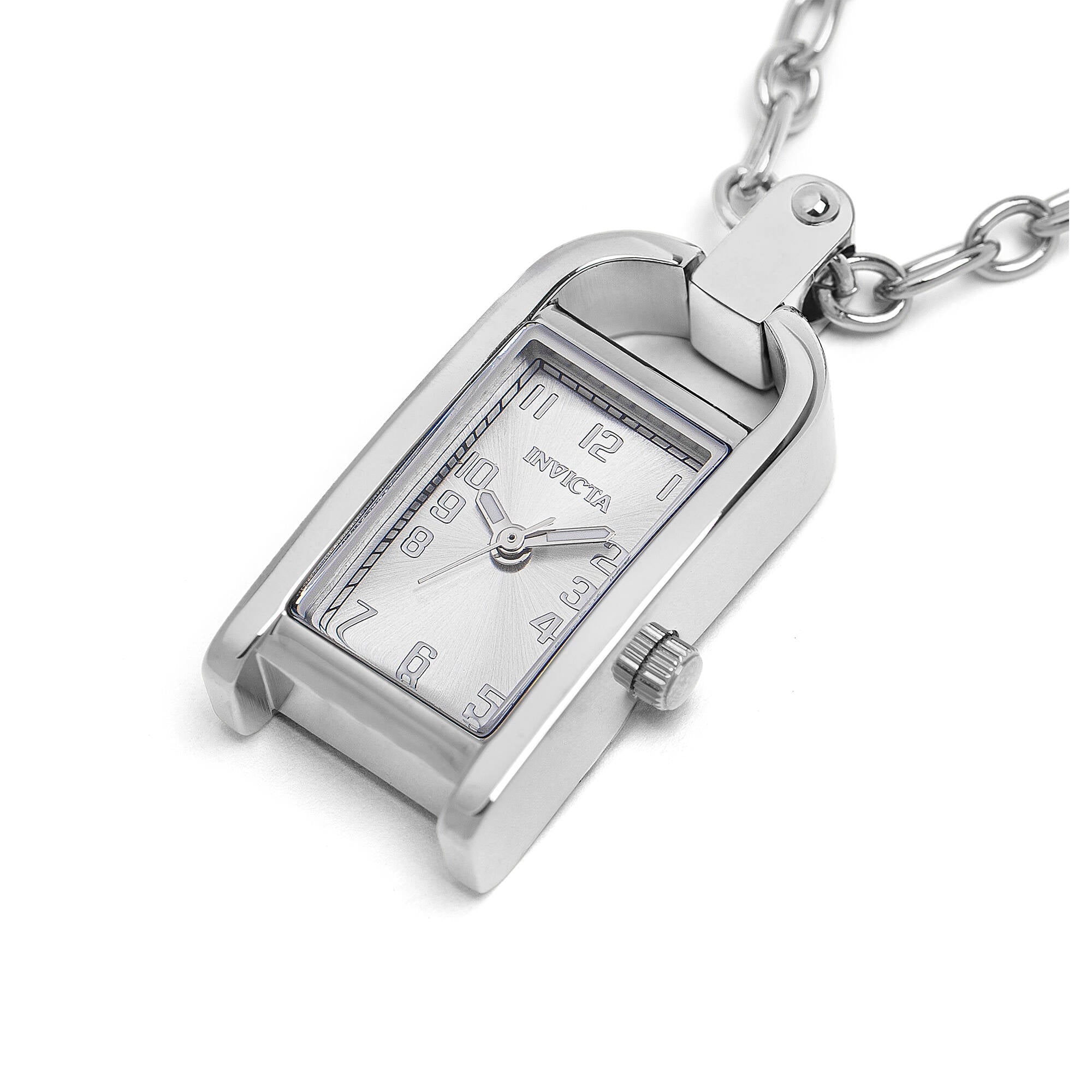 Invicta Women's Necklace Watch - Mini Angel Silver Tone Rectangular Case | 49934