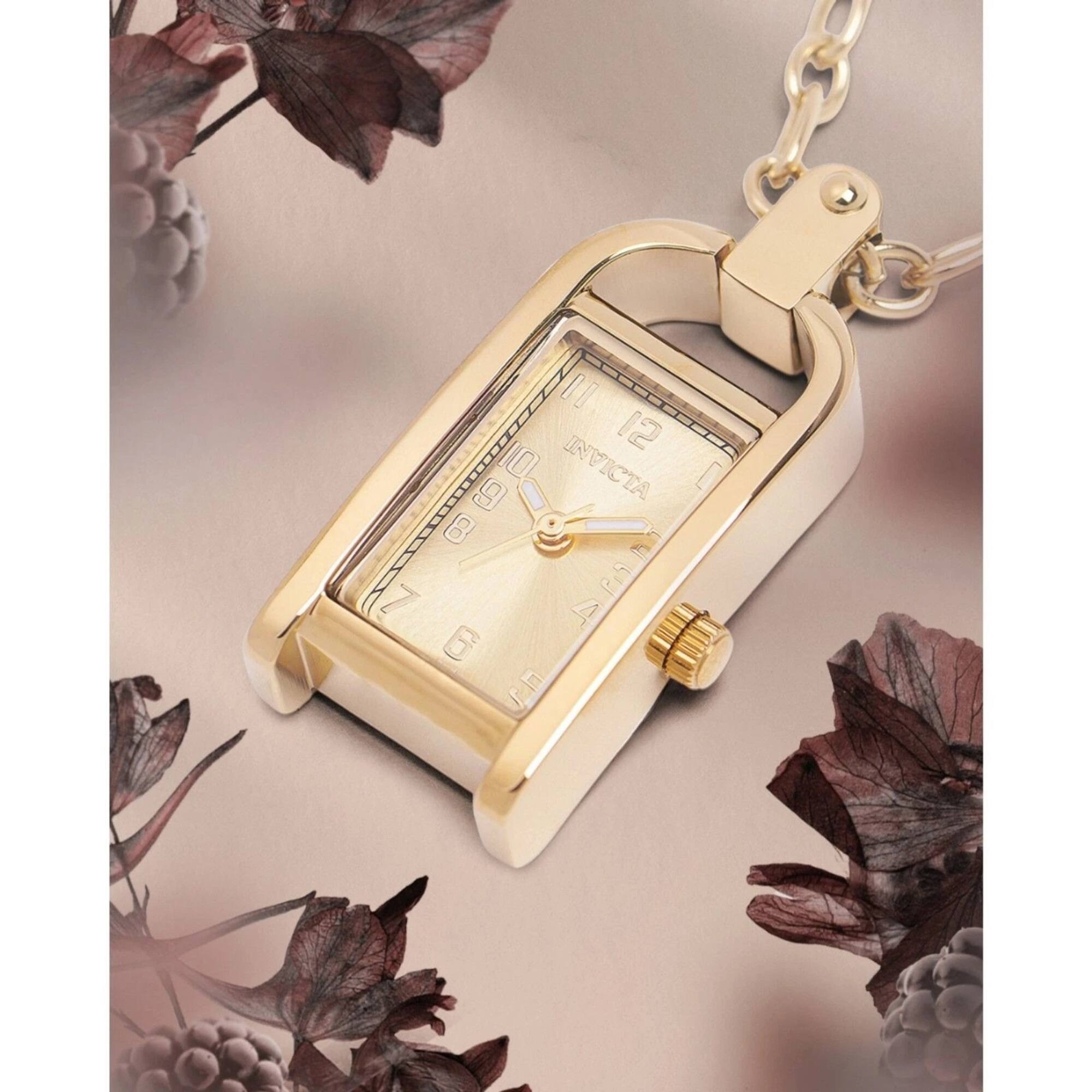 Invicta Women's Necklace Watch - Mini Angel Yellow Gold Stainless Steel | 49935