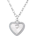 Invicta Women's Necklace Watch - Mini Heart Shape Silver Crystal Pendant | 49937