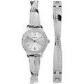 Timex Women's Watch Set - Quartz Silver Dial Steel Bracelet Crystals | TW2T58000JI