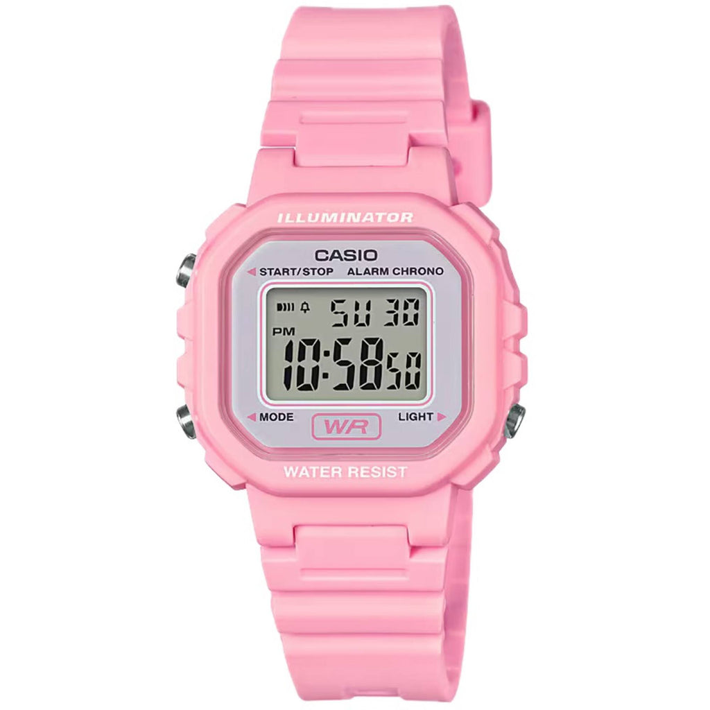 Casio Women's Watch - Chronograph Grey Digital Dial Black Resin Strap | LA-20WH-4A1CF
