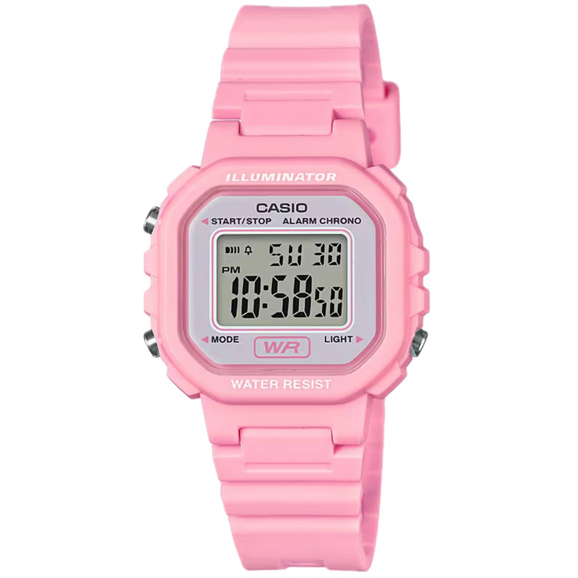 Casio Women's Watch - Chronograph Grey Digital Dial Black Resin Strap | LA-20WH-4A1CF