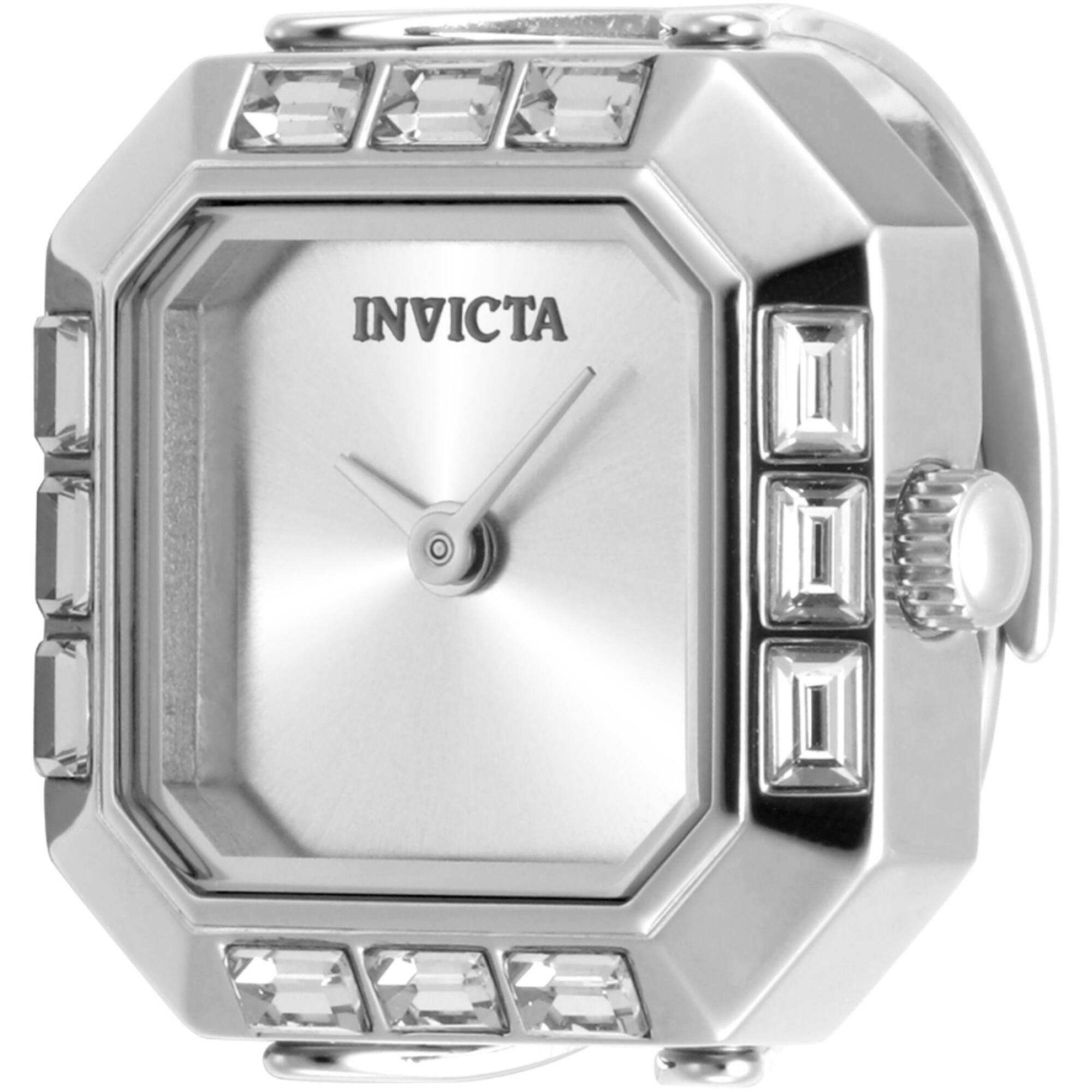 Invicta Women's Ring Watch - Angel Mini Silver Tone Stainless Steel Crystal | 49580