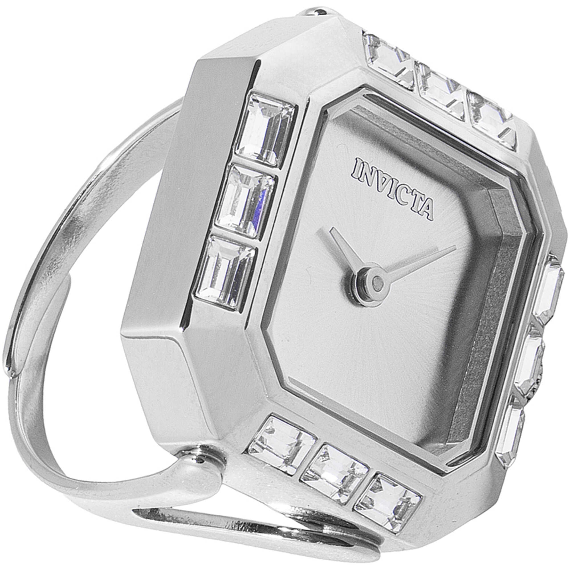 Invicta Women's Ring Watch - Angel Mini Silver Tone Stainless Steel Crystal | 49580