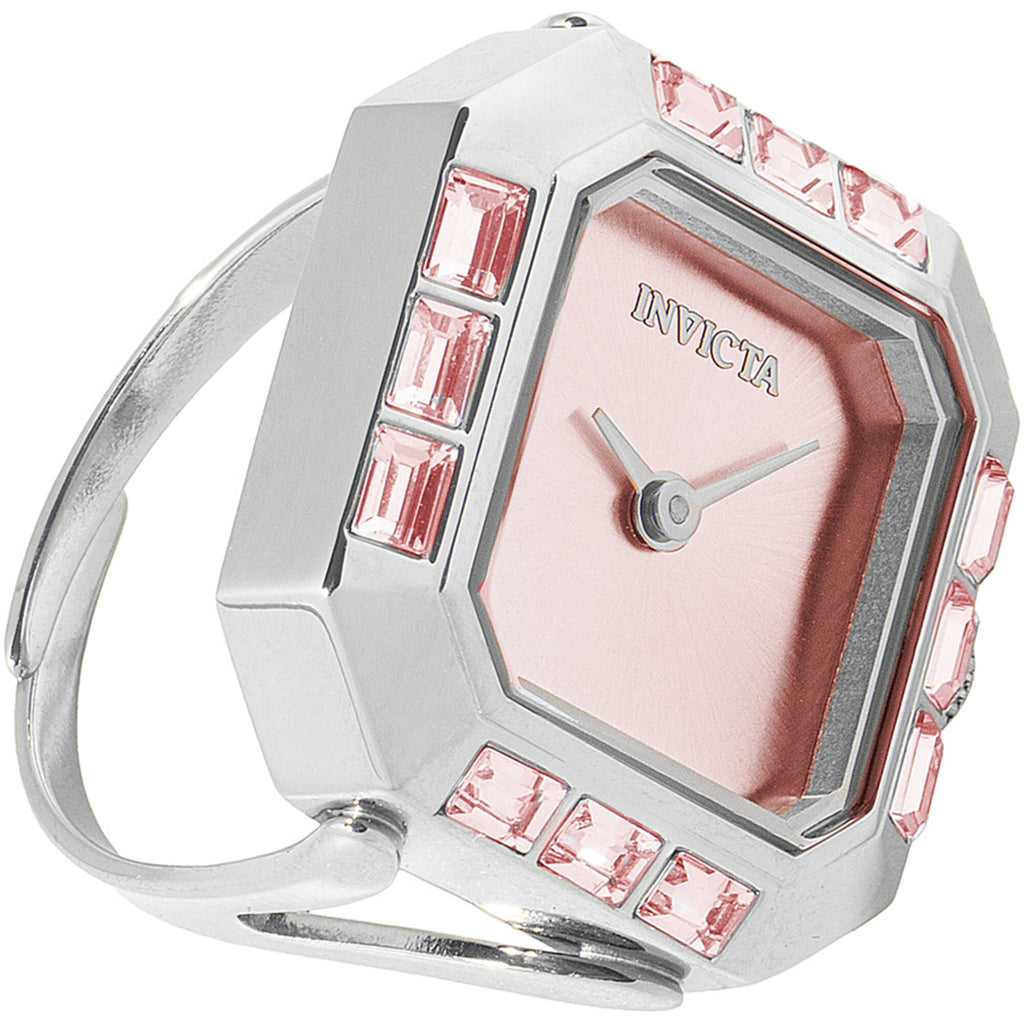 Invicta Women's Ring Watch - Angel Mini Pink Dial Stainless Steel Crystal | 49581