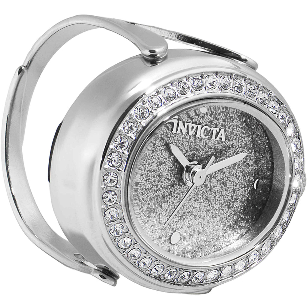 Invicta Women's Ring Watch - Mini Glitter Silver Tone Dial Stainless Steel | 49594