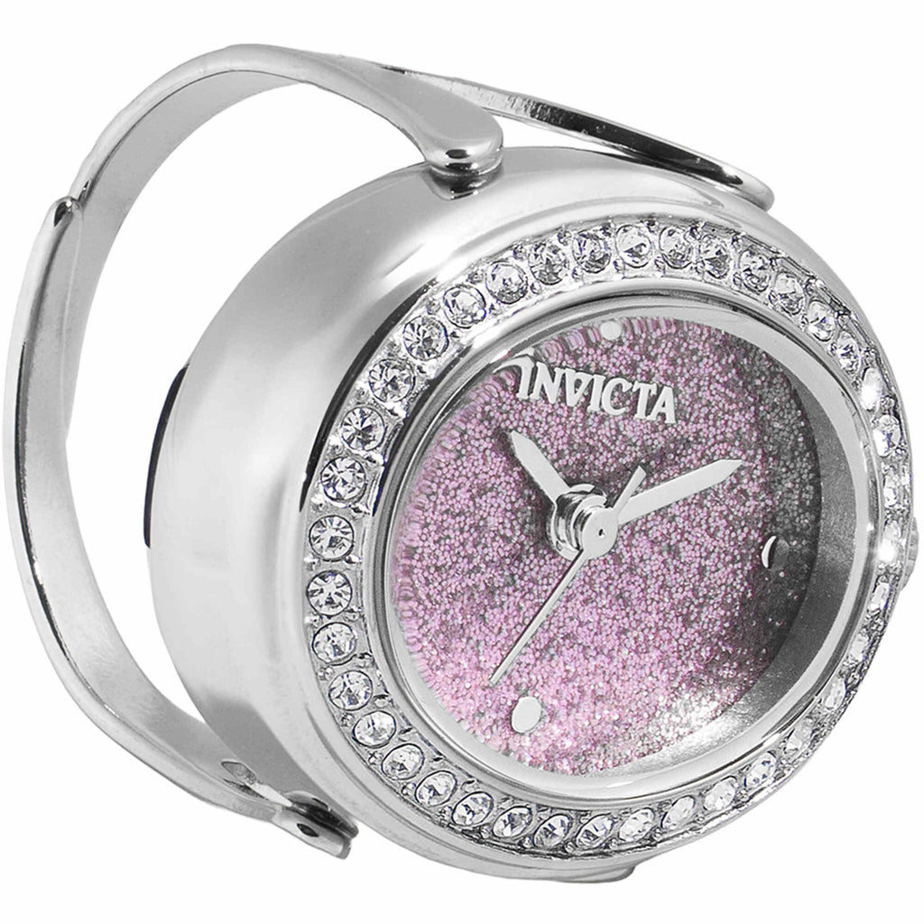 Invicta Women's Ring Watch - Mini Quartz Glitter Pink Dial Stainless Steel | 49595