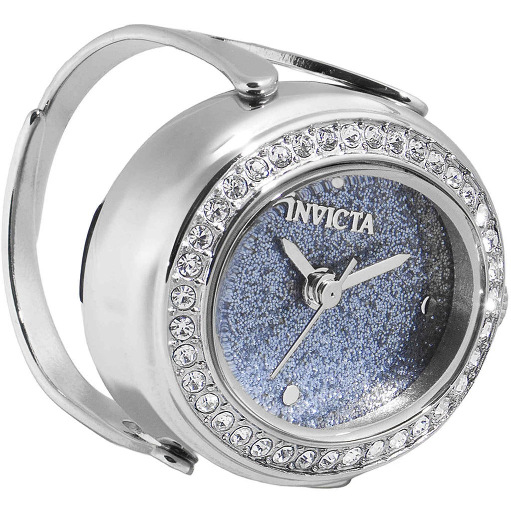 Invicta Women's Ring Watch - Mini Quartz Glitter Blue Dial Stainless Steel | 49596
