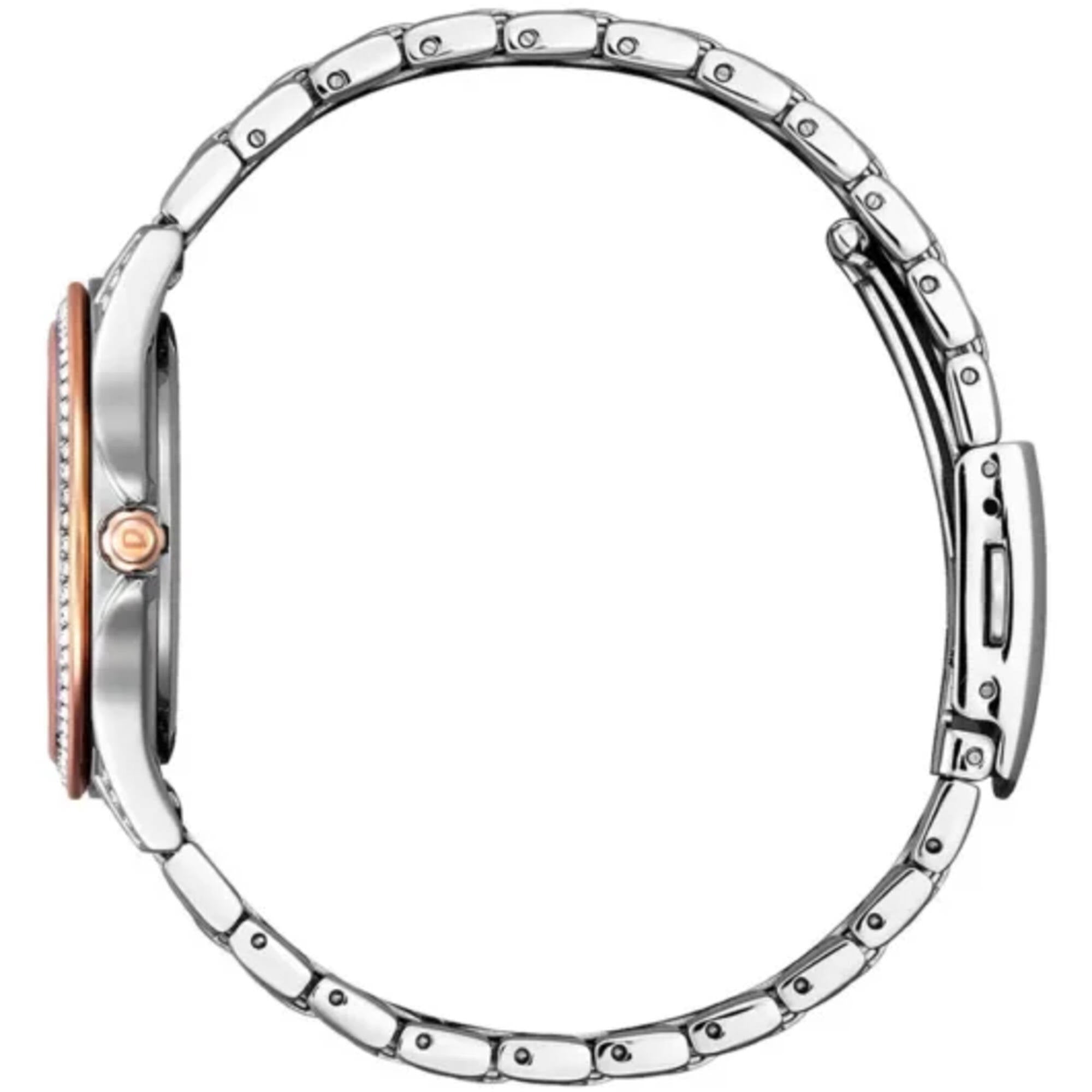 Citizen Women's Watch - Black Dial Two Tone Stainless Steel Bracelet | EM0946-58E