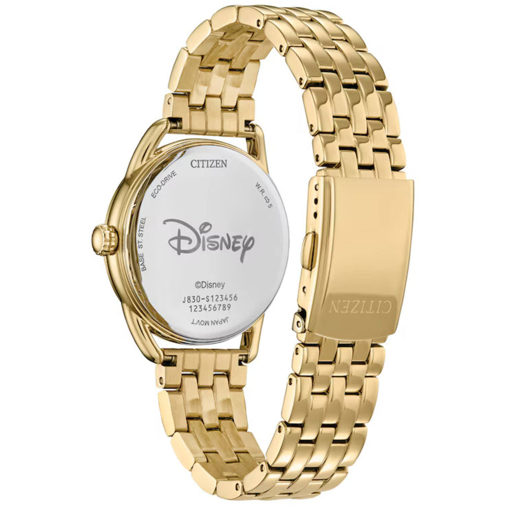 Citizen Women's Watch - Disney Mickey Mouse Eco-Drive Yellow Gold Steel | FE7093-57W