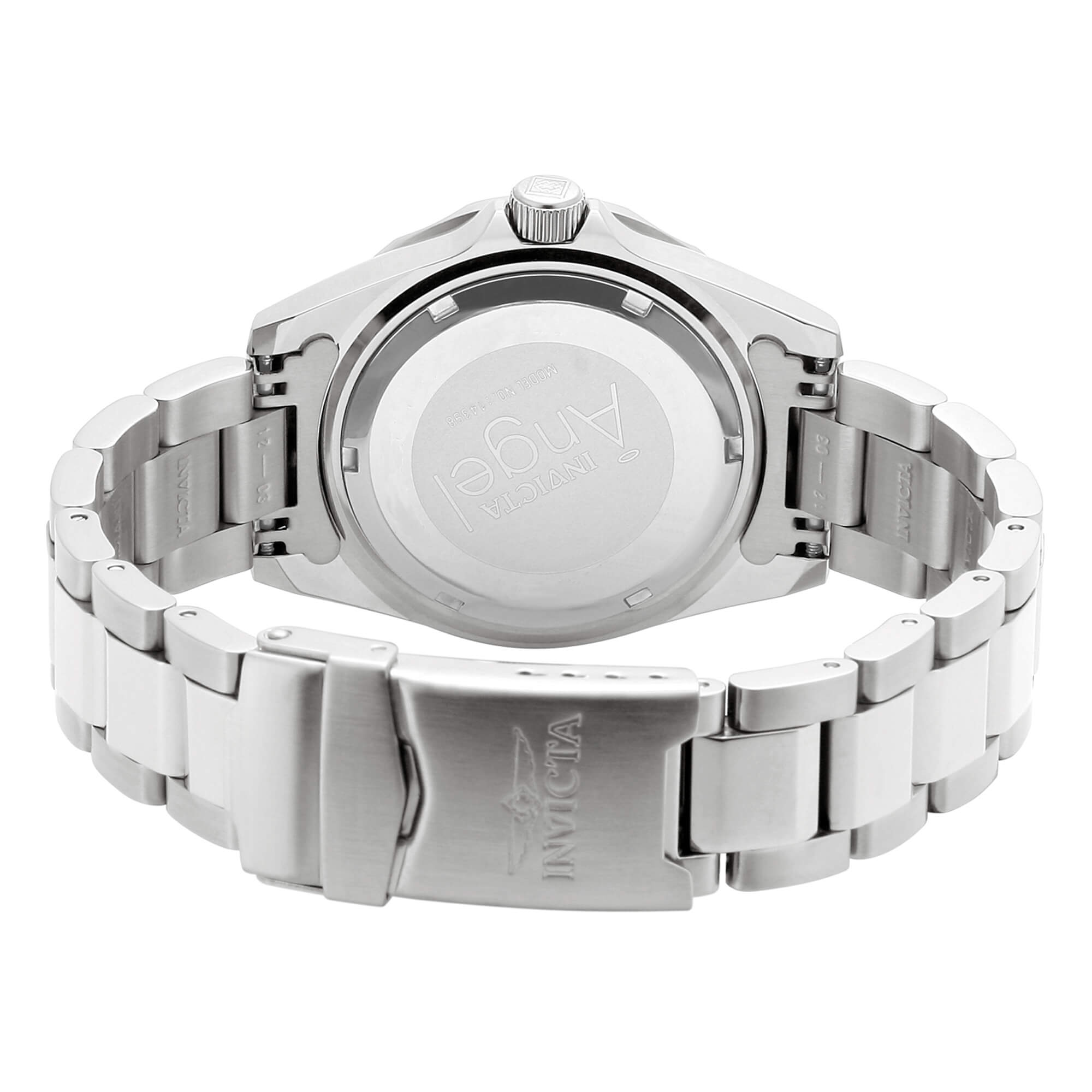 Invicta Women's Stainless Steel Watch - Angel Silver Tone Dial Crystal Dive | 14396