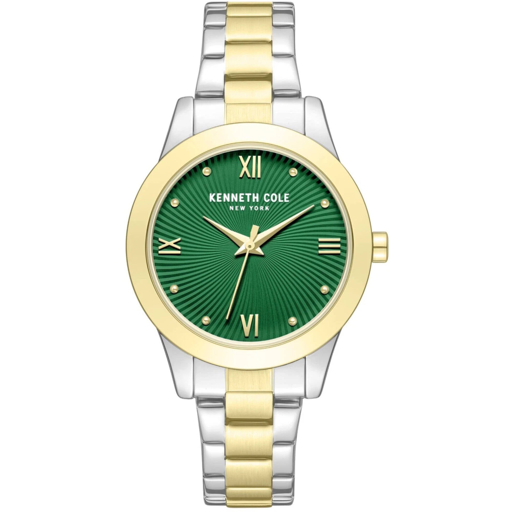 Kenneth Cole Women's Watch - Quartz Green Dial Two Tone Steel Bracelet | KCWLG7006202