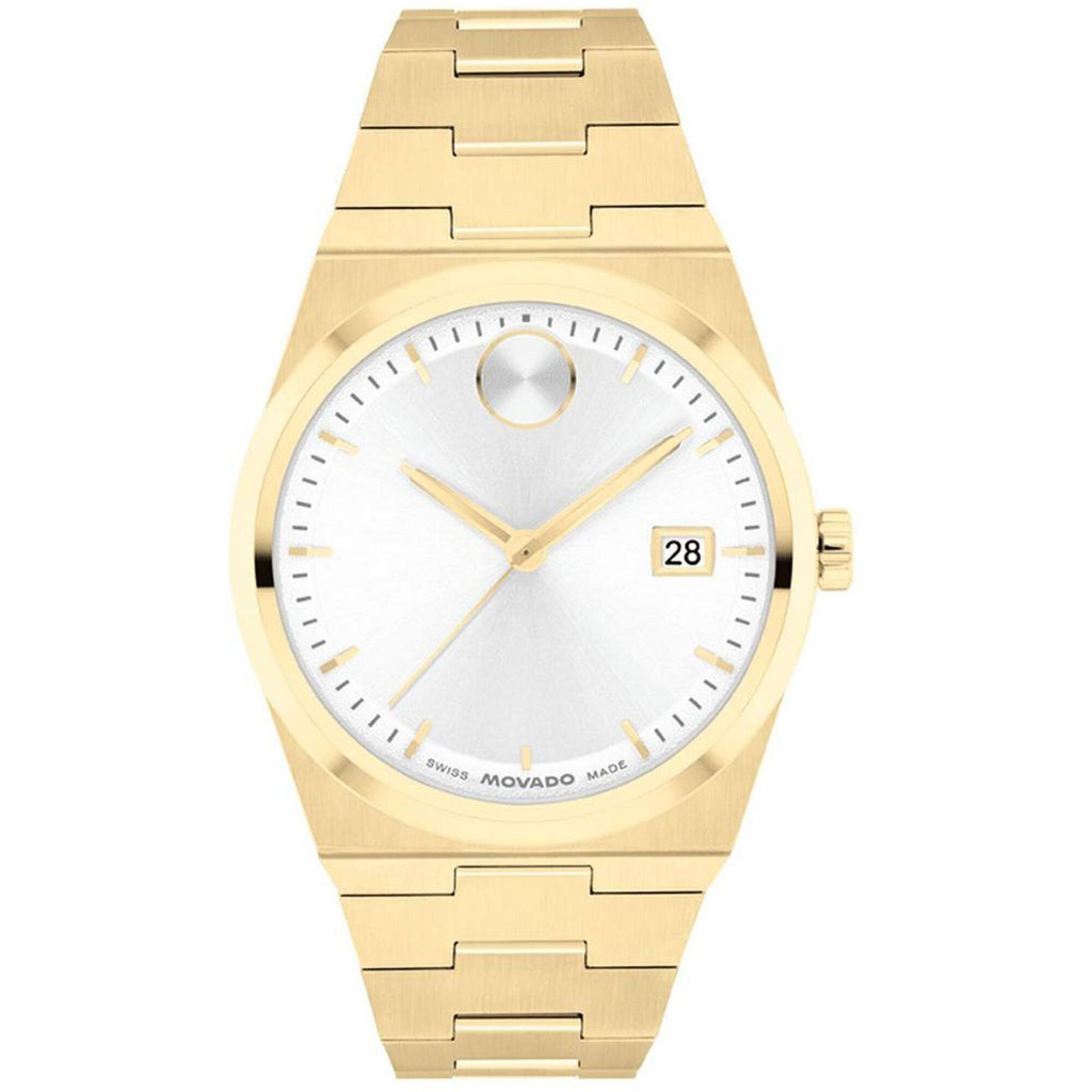 Movado Women's Watch - Bold Quartz Silver Tone Dial Yellow Gold Bracelet | 3601187