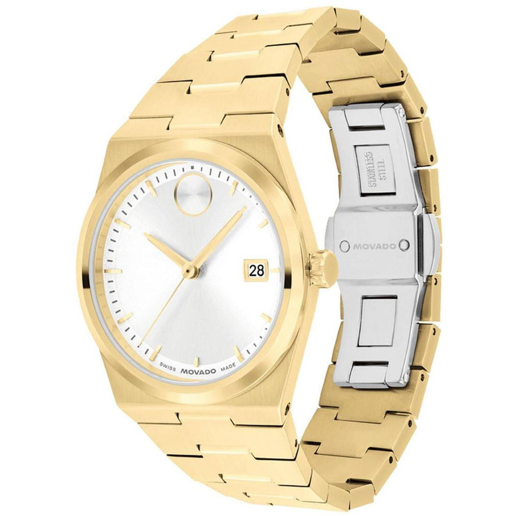 Movado Women's Watch - Bold Quartz Silver Tone Dial Yellow Gold Bracelet | 3601187