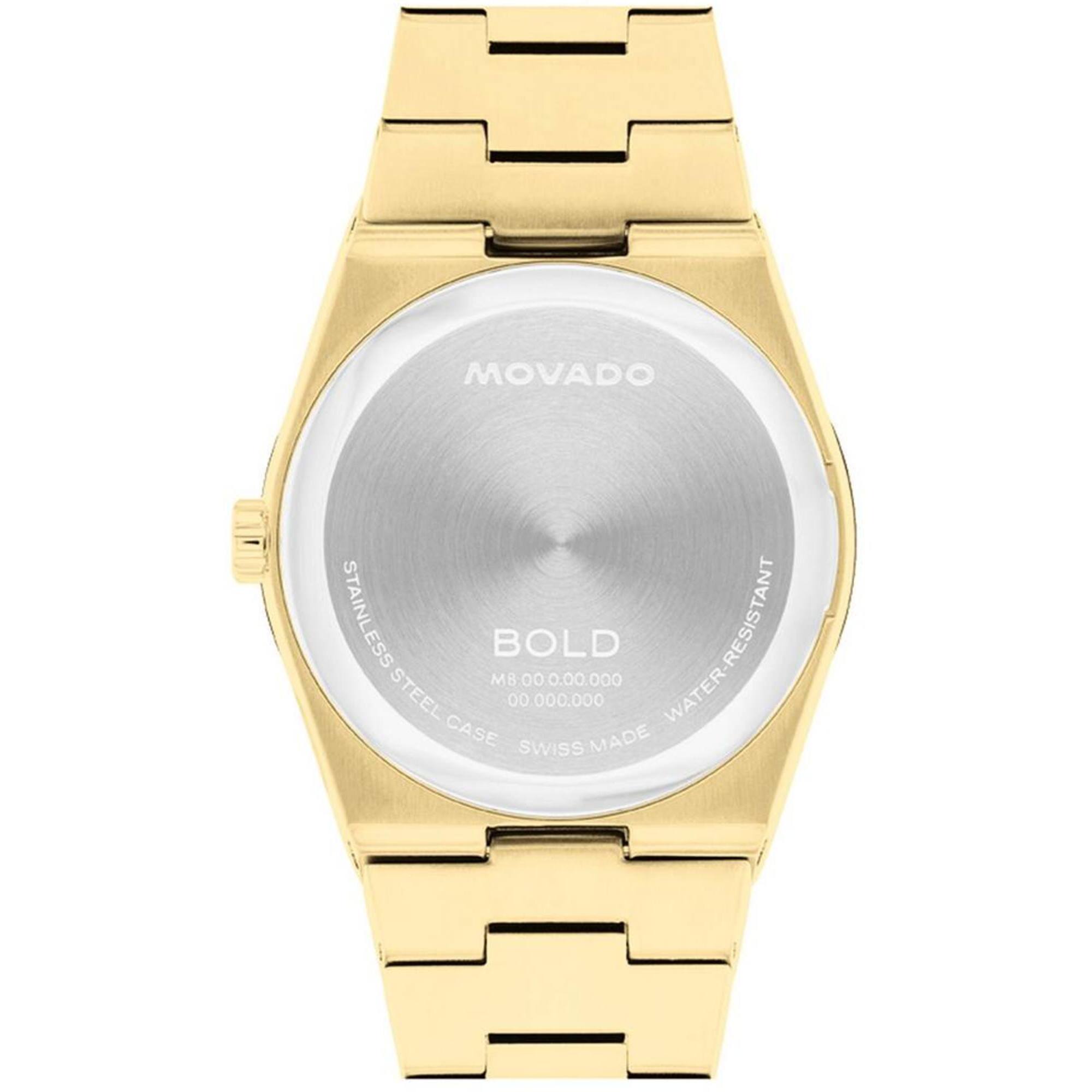 Movado Women's Watch - Bold Quartz Silver Tone Dial Yellow Gold Bracelet | 3601187