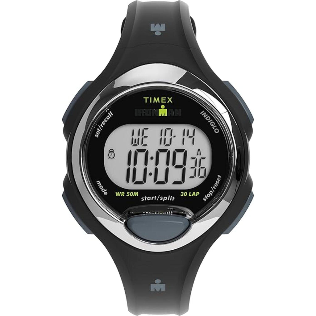 Timex Women's Watch - Ironman Triathlon E30 Grey Digi Dial Black Strap | TW2W173009J