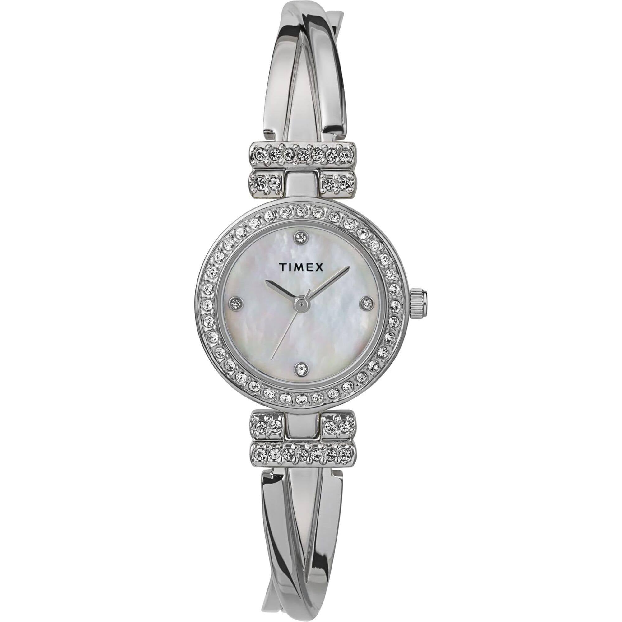 Timex Women's Watch - Quartz Mother of Pearl Dial Silver Steel Bracelet | TW2W62200JI