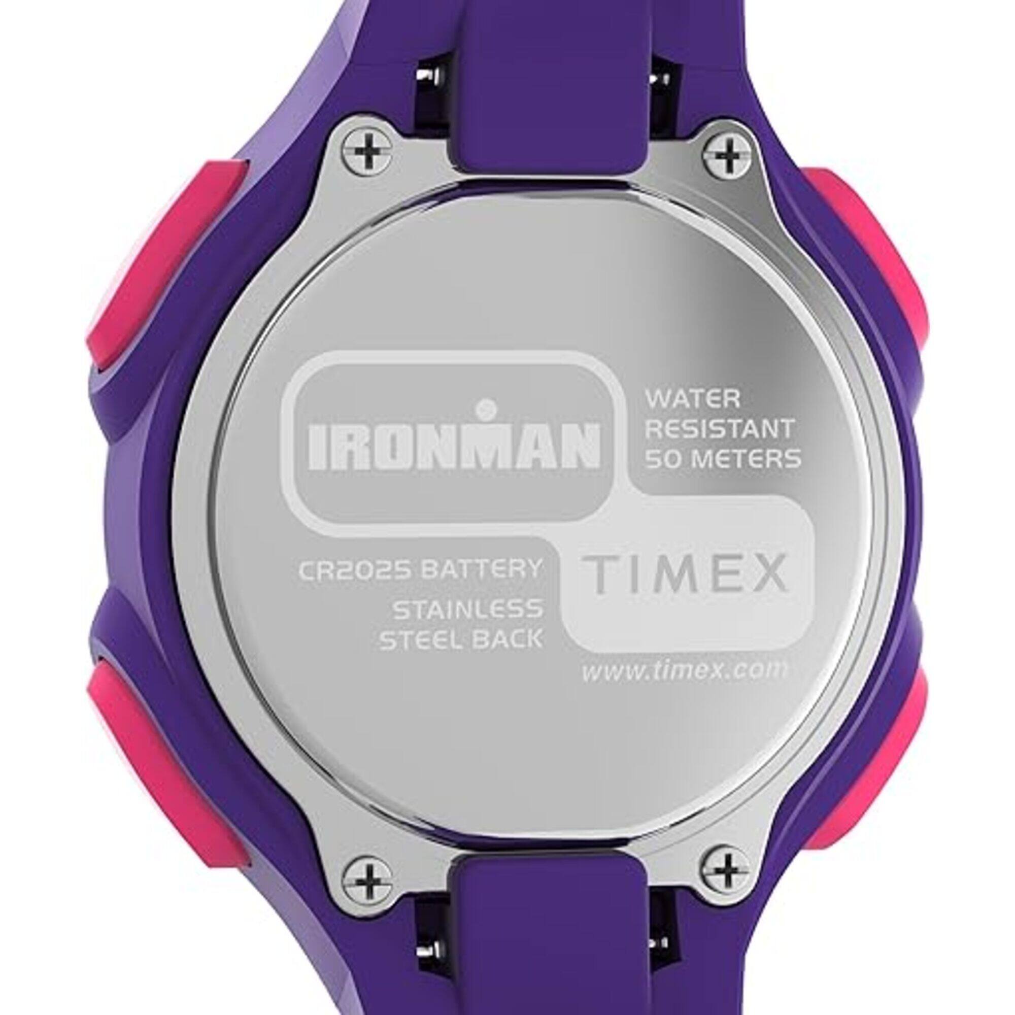 Timex Women's Watch - Ironman 30-Lap Digital Dial Purple Resin Strap | TW5M605009J