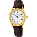 Seiko Women's Watch - Quartz Yellow Gold Tone Case Brown Leather Strap | SWR072P1