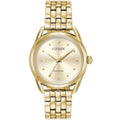 Citizen Women's Watch - Eco-Drive Champagne Dial Yellow Gold Bracelet | FE7098-53P