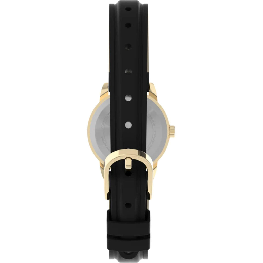 Timex Women's Watch - Easy Reader Quartz White Dial Black Leather Strap | T20433
