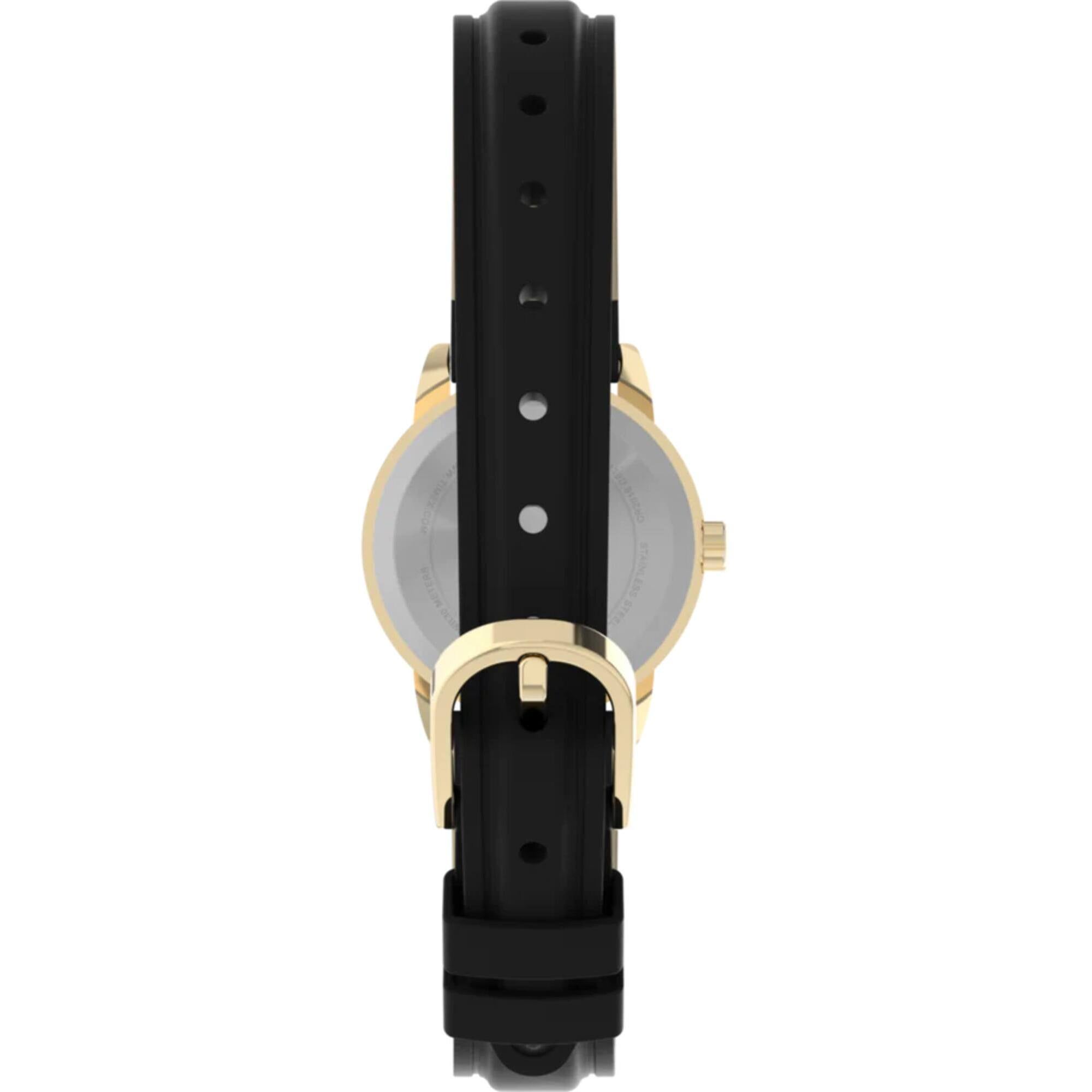Timex Women's Watch - Easy Reader Quartz White Dial Black Leather Strap | T20433