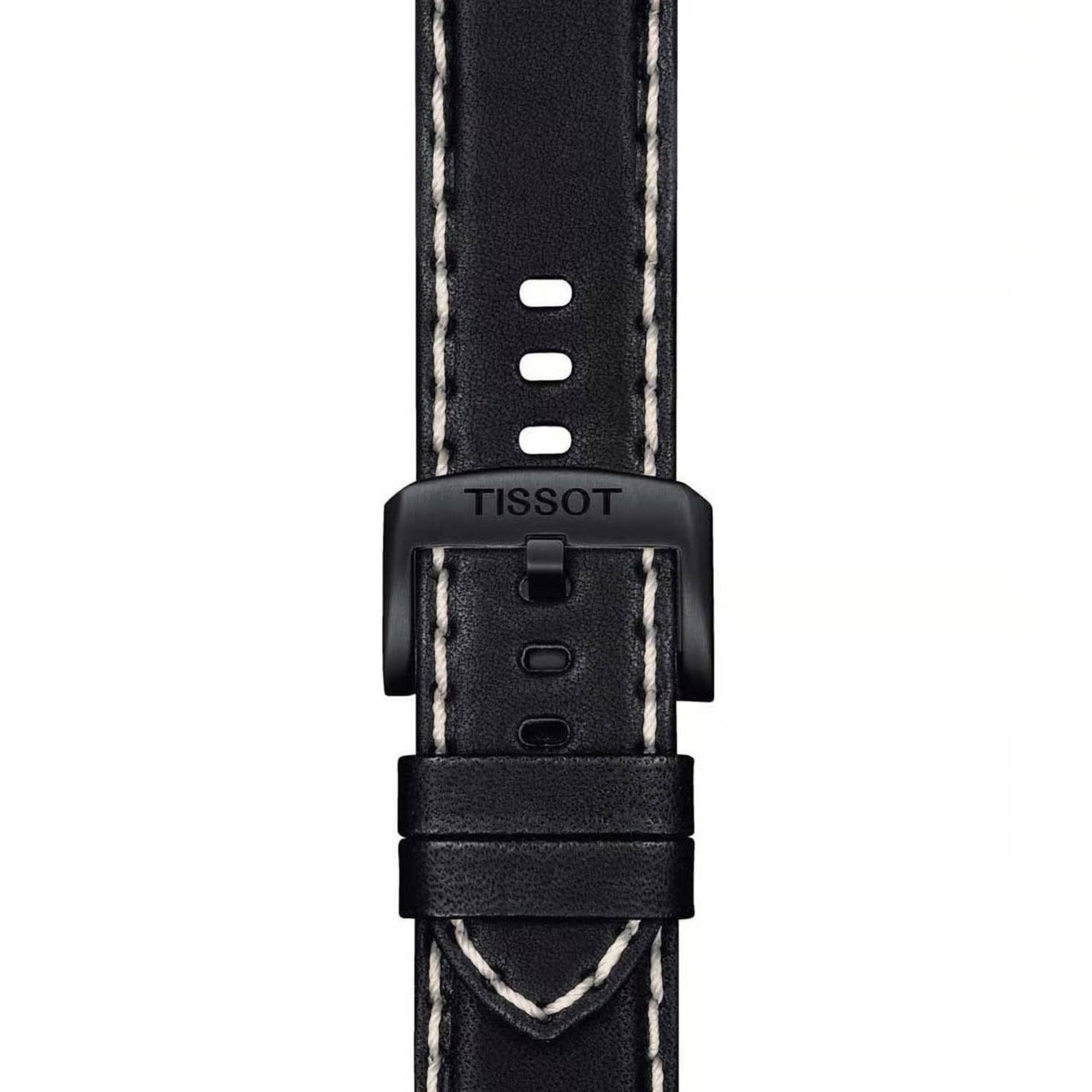 Tissot Men's Watch - T-Sport Quartz Chronograph Black Leather Strap | T1166173605202