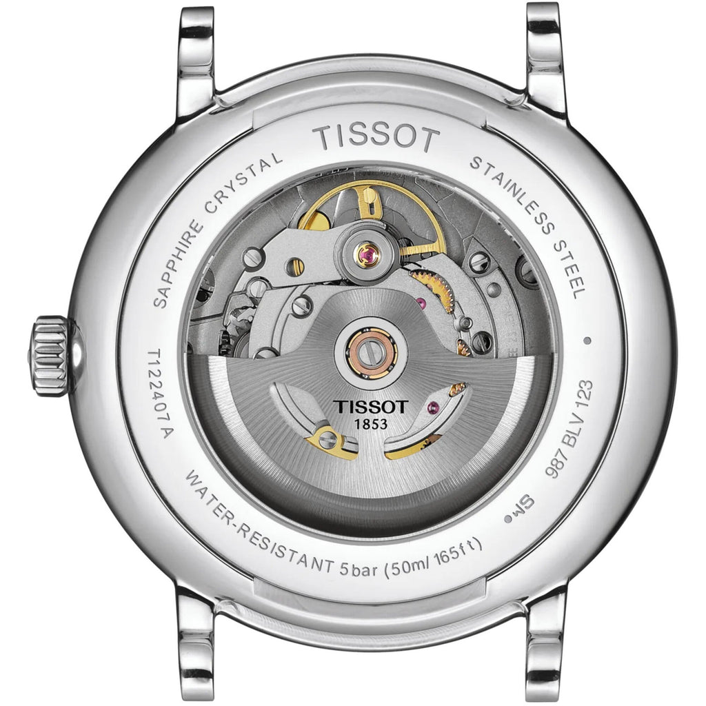 Tissot Men's Watch - T-Classic Automatic Blue Dial Leather Strap Date | T1224071604300