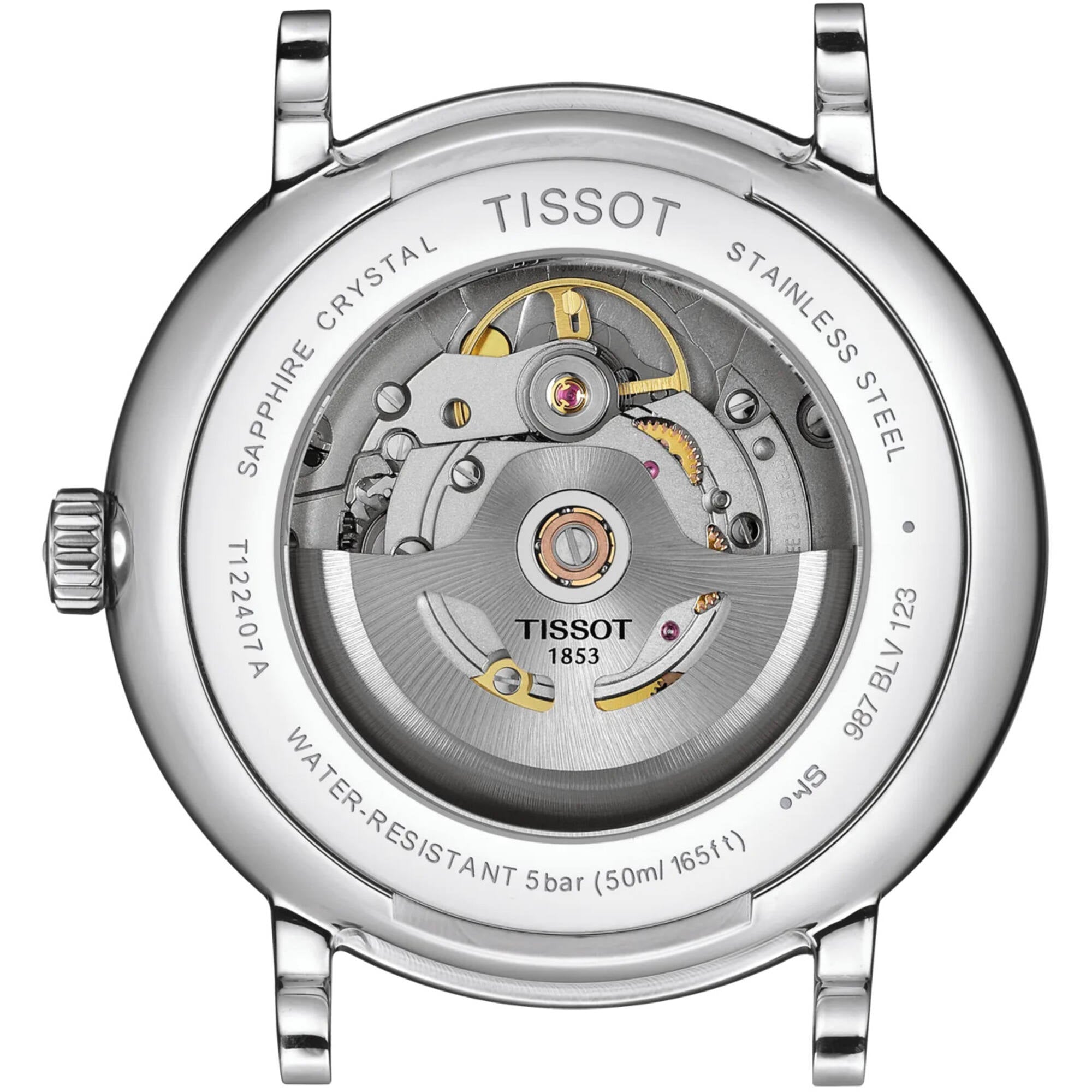 Tissot Men's Watch - T-Classic Automatic Blue Dial Leather Strap Date | T1224071604300